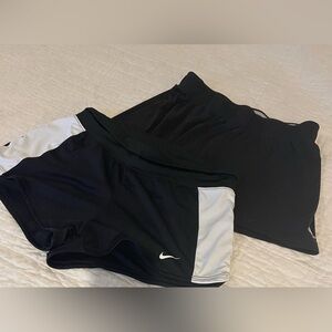2for1 Black Athletic/Performance Shorts: Nike & Adidas